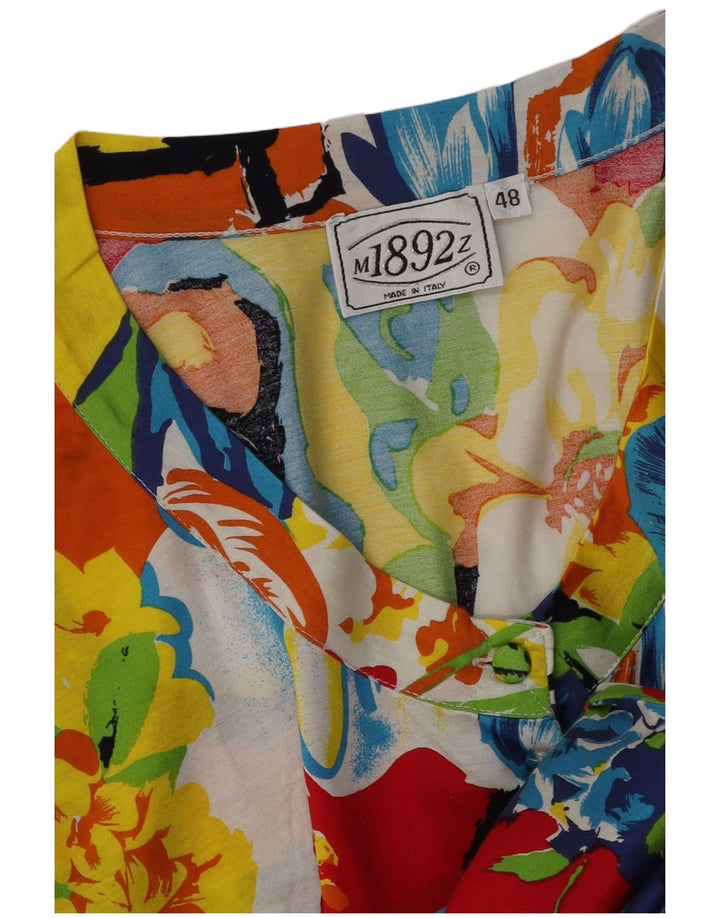 Vintage gornji dio ženske bluze IT 48 XL Raznobojni cvjetni