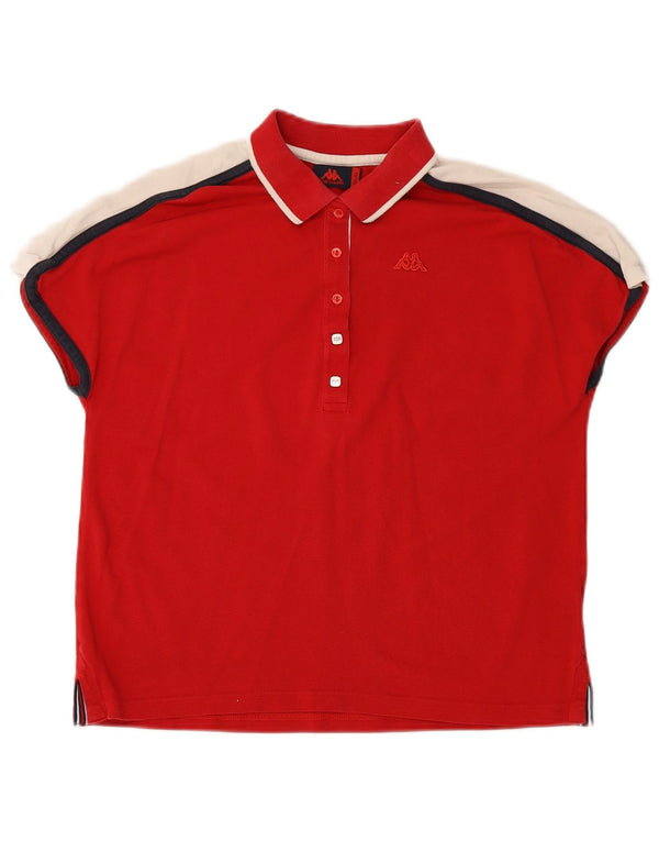 KAPPA ženska polo majica UK 10 Small Red Colourblock