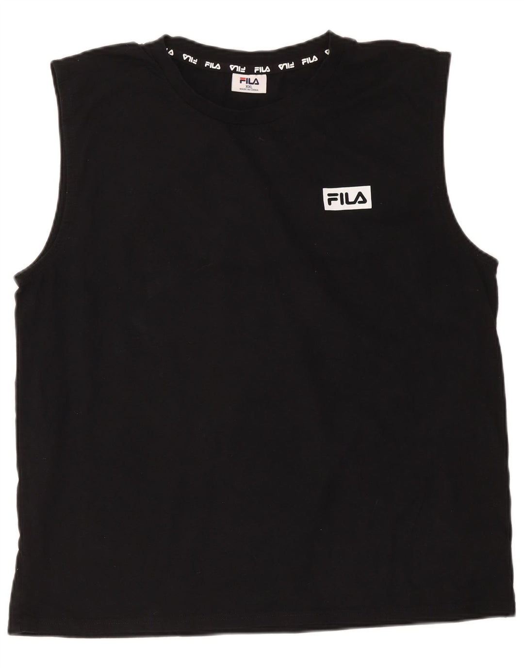 Fila muški gornji dio prsluka 2XL crni pamuk