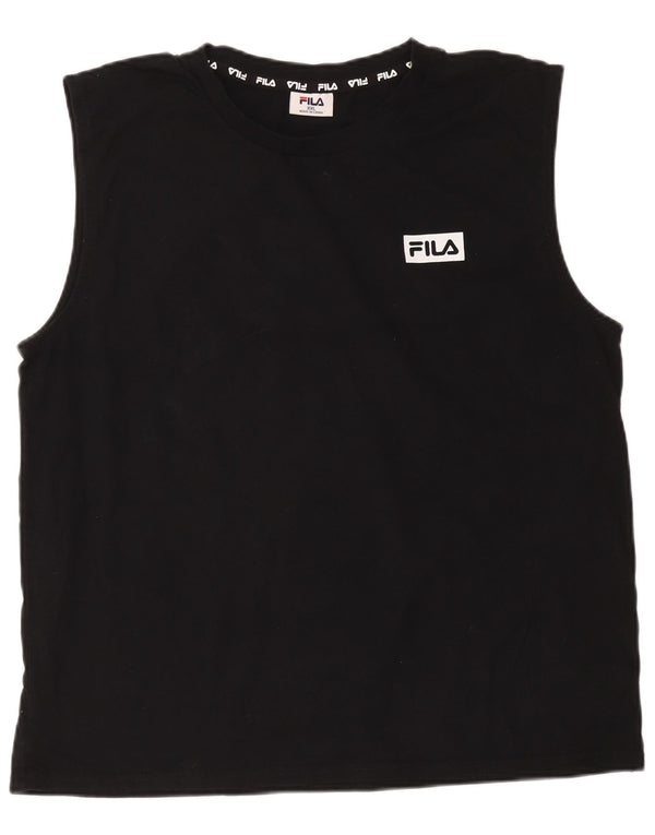 Fila muški gornji dio prsluka 2XL crni pamuk