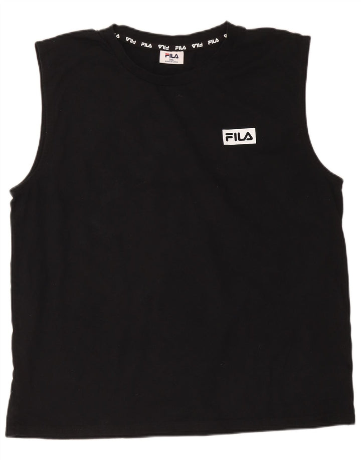 Fila muški gornji dio prsluka 2XL crni pamuk
