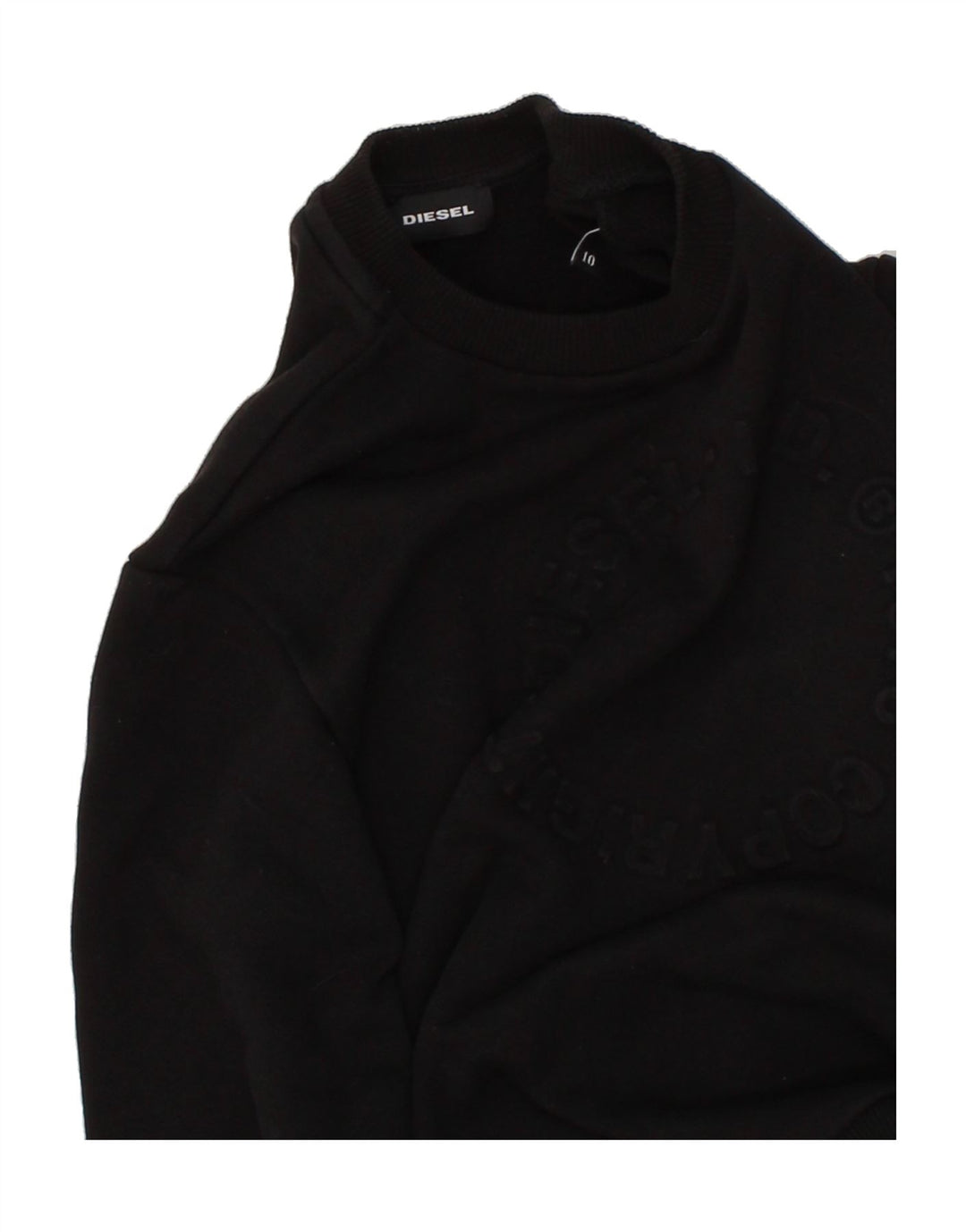 DIESEL Boys Graphic Sweatshirt Jumper 9-10 Years  Black Cotton Vintage Diesel and Second-Hand Diesel from Messina Hembry 