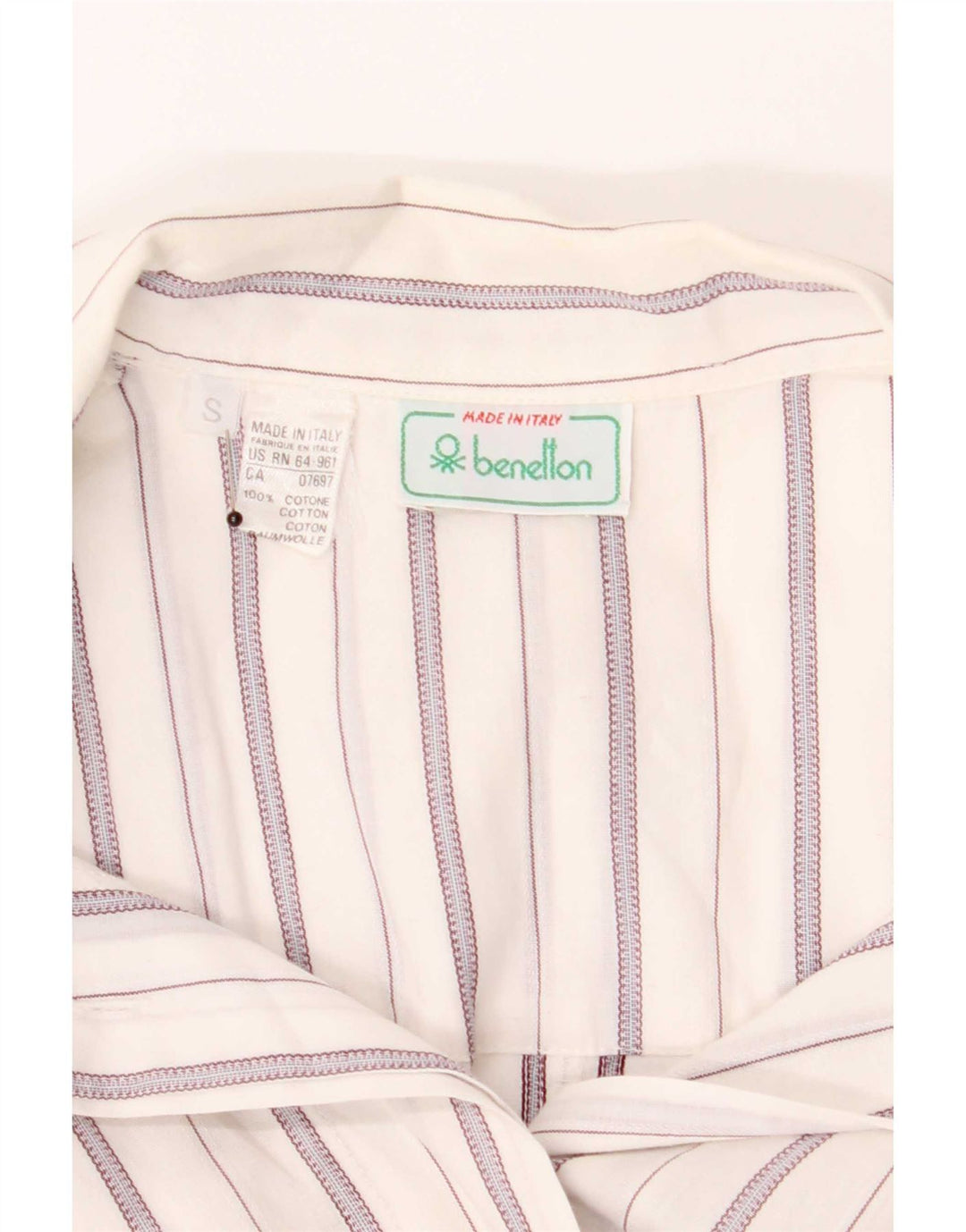 Benetton ženska majica s 3/4 rukavima UK 10 na male bijele pruge