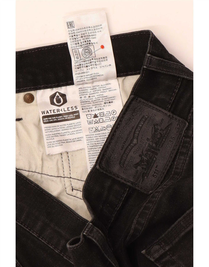 Levi's muške 511 uske traperice W36 L32 crni pamuk