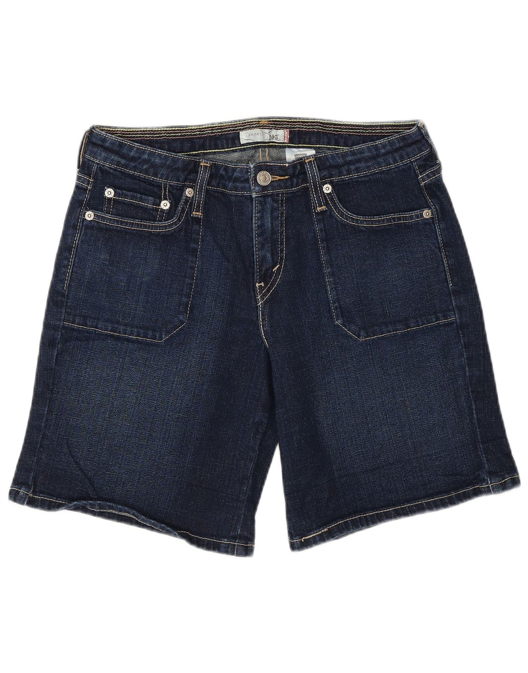 Levi's ženske 545 traper kratke hlače US 4 male W28 tamnoplavi pamuk