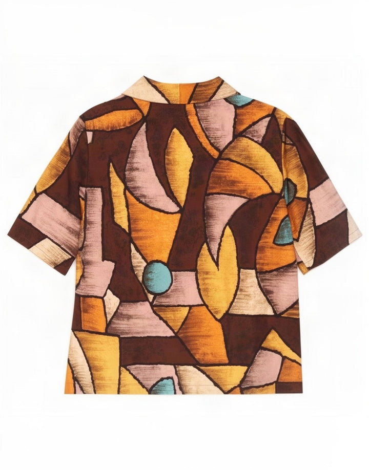 Vintage ženska košulja bluza UK 14 srednje raznobojna geometrijska