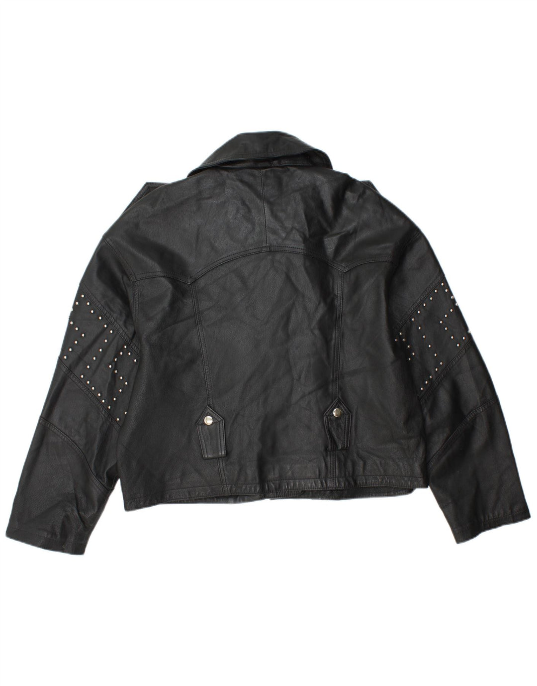 Front Line ženska kratka kožna biciklistička jakna UK 14 velika crna koža