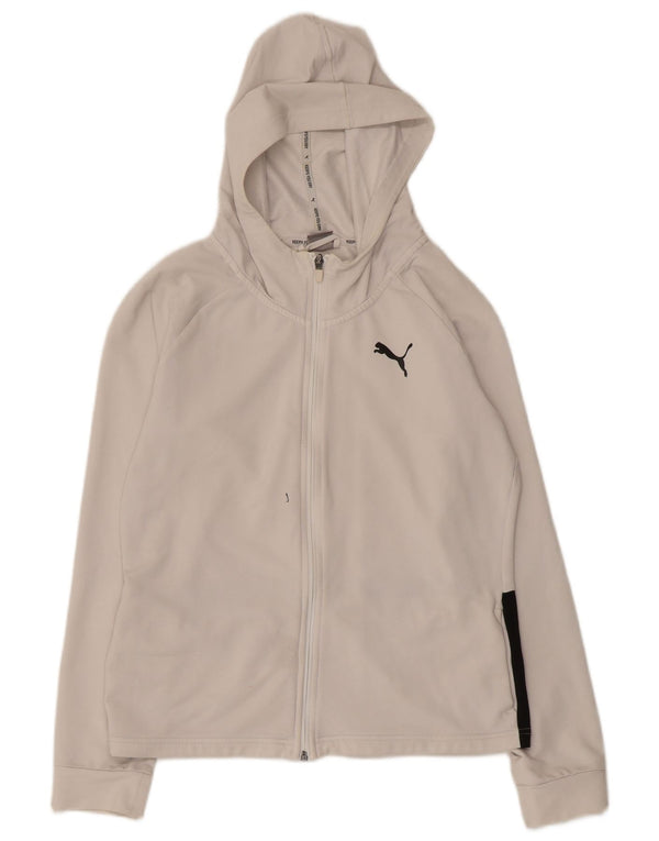 PUMA Ženska majica s kapuljačom s patentnim zatvaračem UK 10 Small White Colourblock