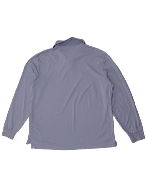 Ralph Lauren muška uska polo majica dugih rukava XL, plavi pamuk