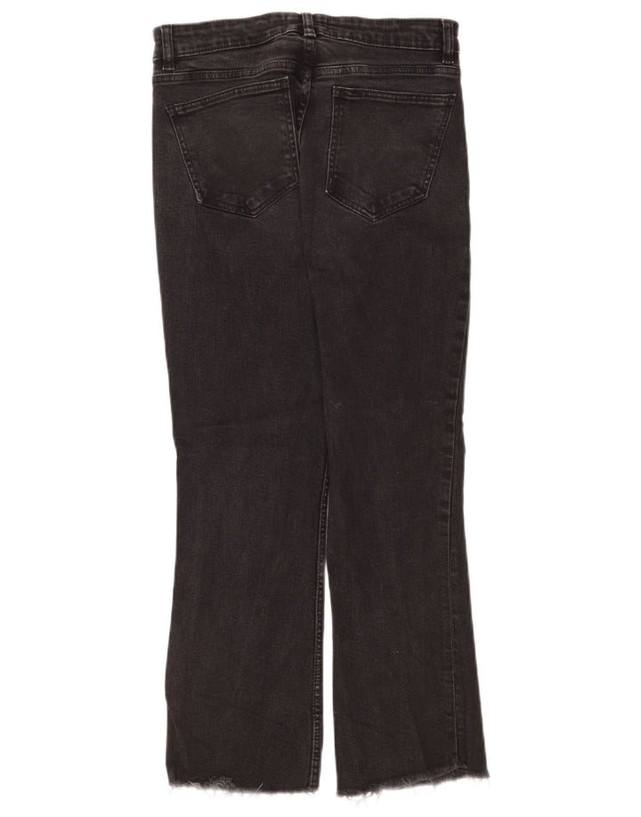 Zara ženske crop bootcut traperice EU 42 Large W32 L24 crne