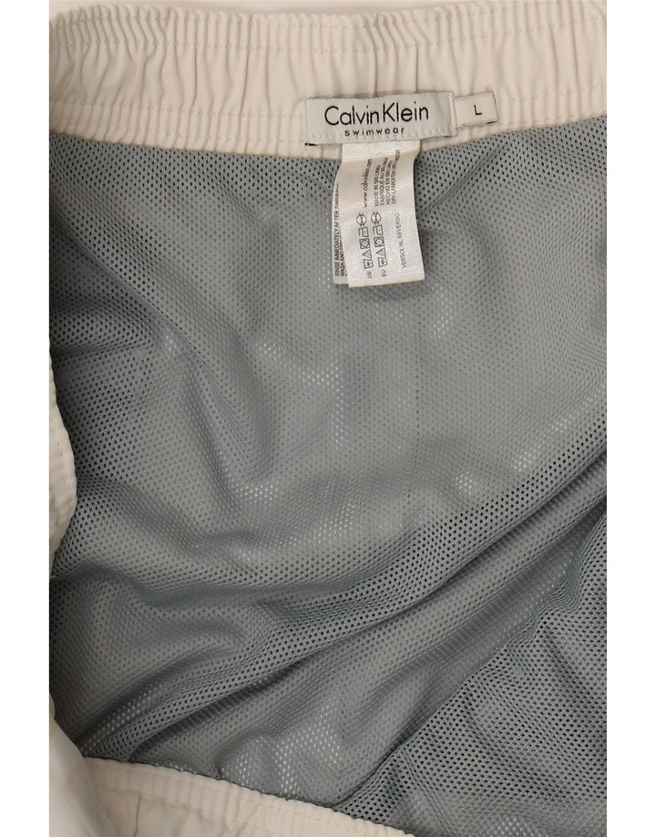 Calvin Klein muške kratke hlače za kupanje s grafičkim motivima, veliki bijeli poliester