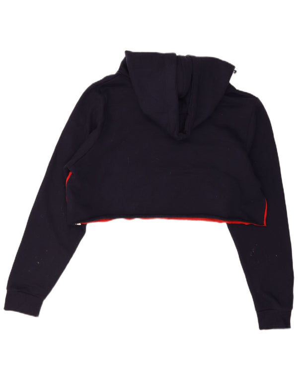 Fila Ženska skraćena majica s kapuljačom s kapuljačom UK 18 XL tamnoplava boja
