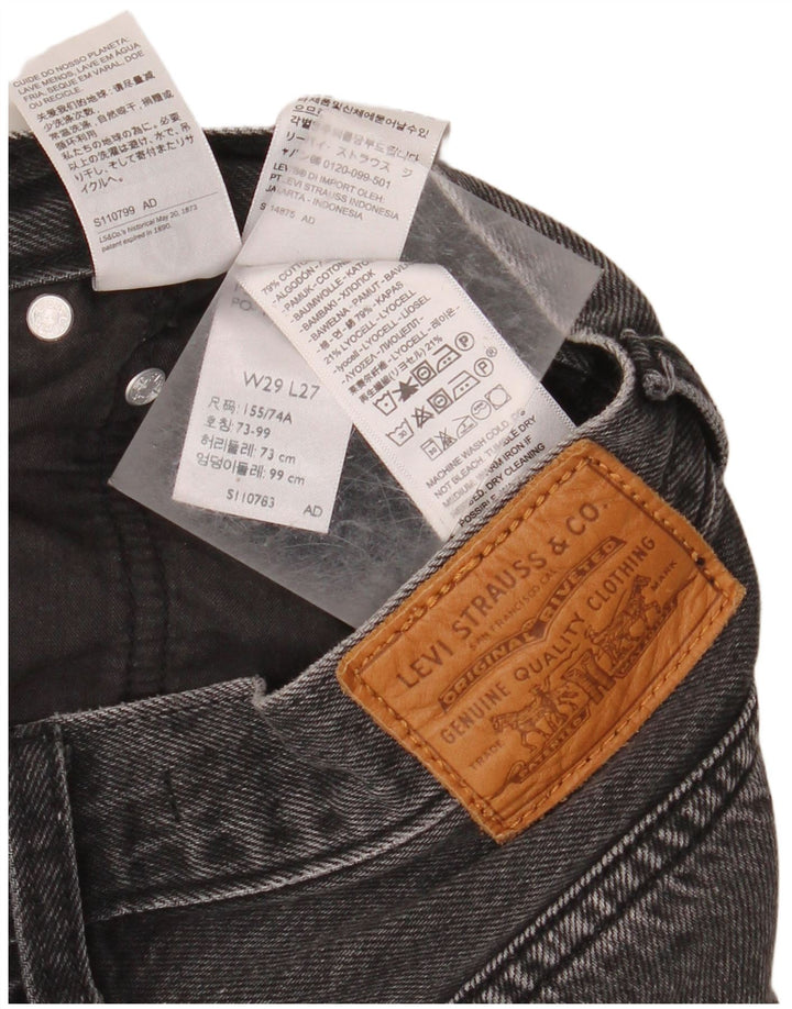 LEVI'S ženske široke traperice visokog struka W29 L27 sivi pamuk