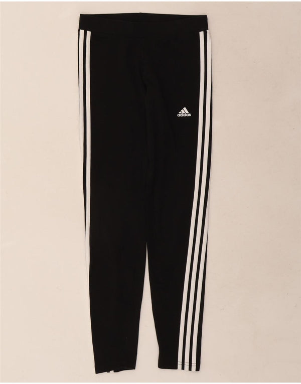Adidas Girls Leggings 14-15 Years Black Cotton