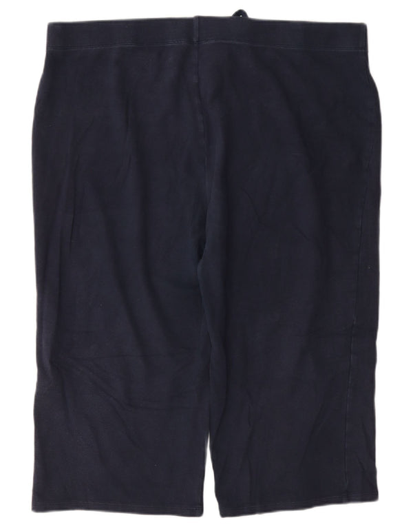 Marks & Spencer Womens Bermuda Sport Shorts UK 18 XL Navy Blue Cotton