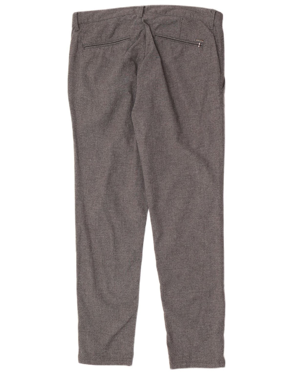 Zara Mens Slim Chino Trousers EU 42 Large W32 L28 Grey