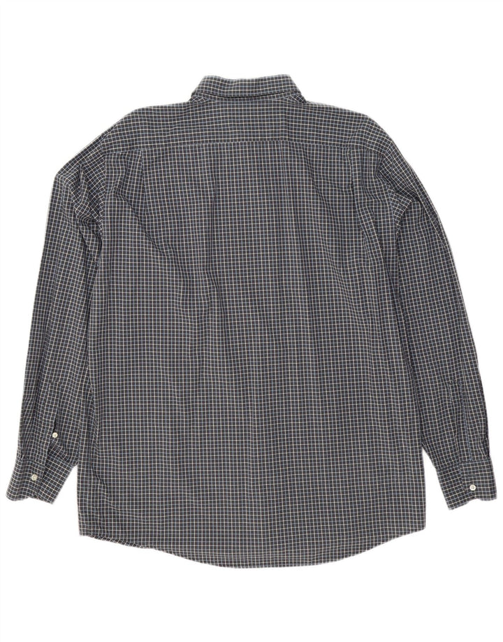 Lacoste muška košulja standardnog kroja, veličina 45 XL, sivi karirani pamuk