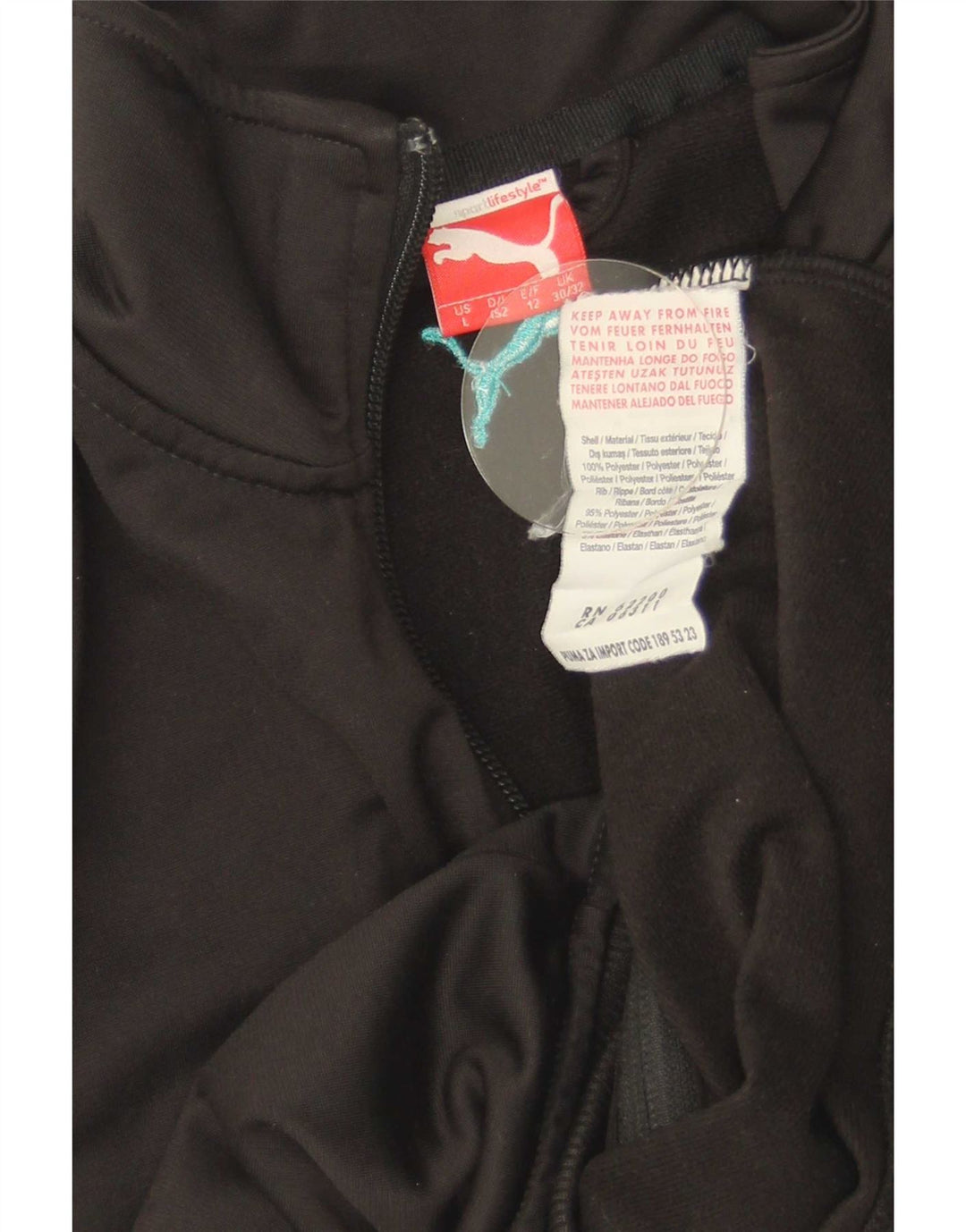Puma Boys Graphic Trenirka Gornja jakna 11-12 godina crni poliester
