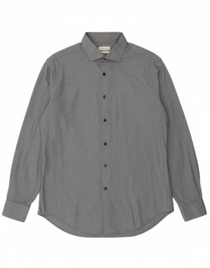 Calvin Klein muška uska košulja velike tamnoplave geometrije