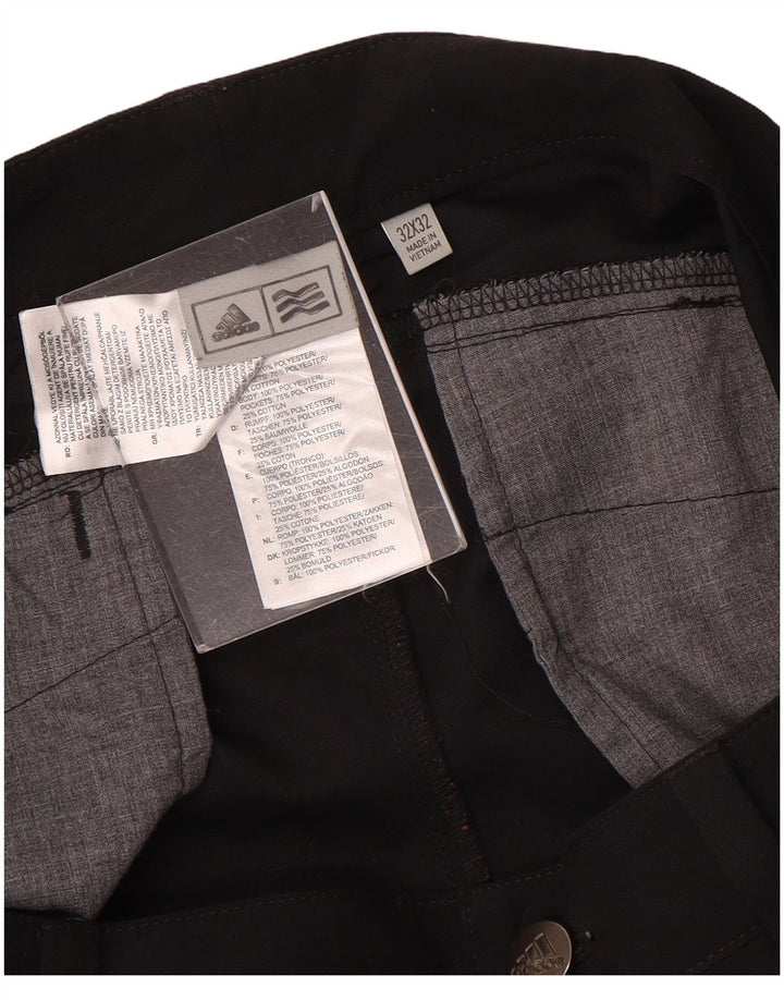 Adidas muške uske chino hlače W32 L32 crni poliester