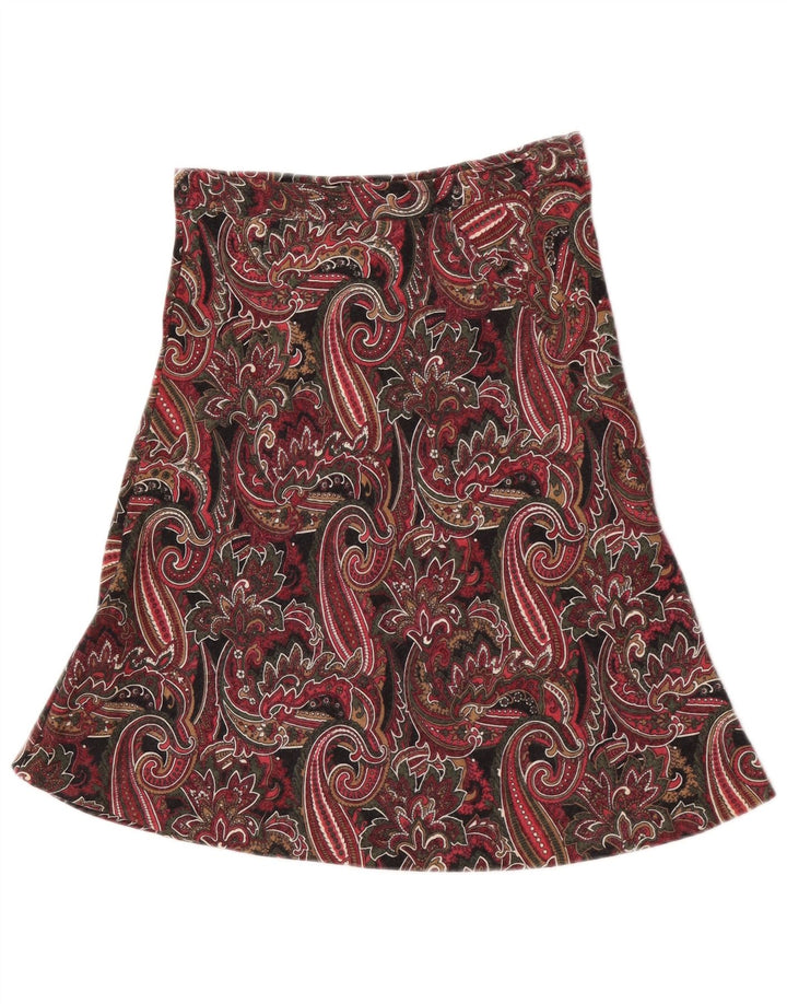 Vintage ženska suknja A-kroja W25 Mali raznobojni paisley