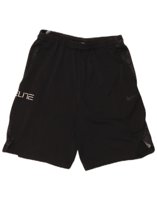 Nike muške Dri Fit grafičke sportske kratke hlače srednje crne boje od poliestera