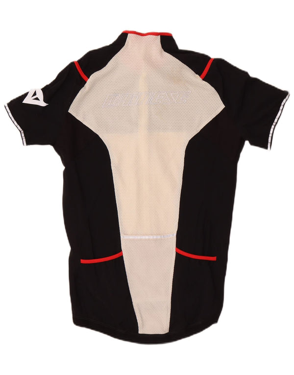 Dainese muška majica s kratkim rukavima i izrezom s patentnim zatvaračem srednje crne boje
