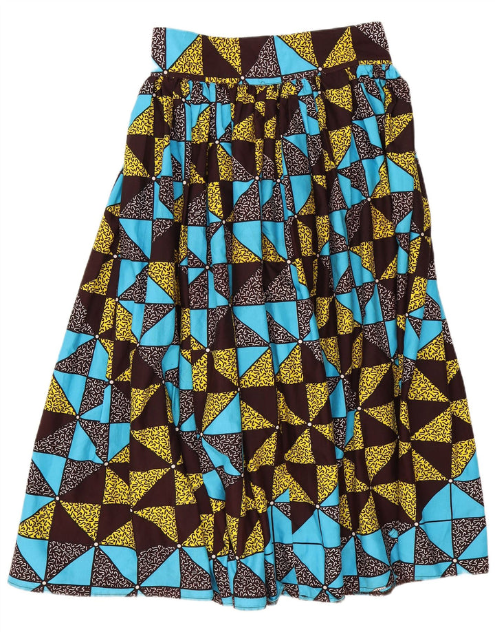 VINTAGE Womens A-Line Skirt W32 Large Multicoloured Geometric