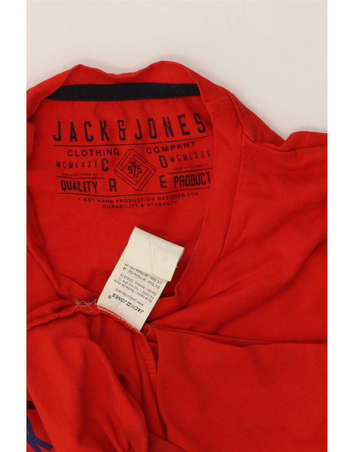 Jack & Jones muška majica kratkih rukava srednje veličine, crveni pamuk