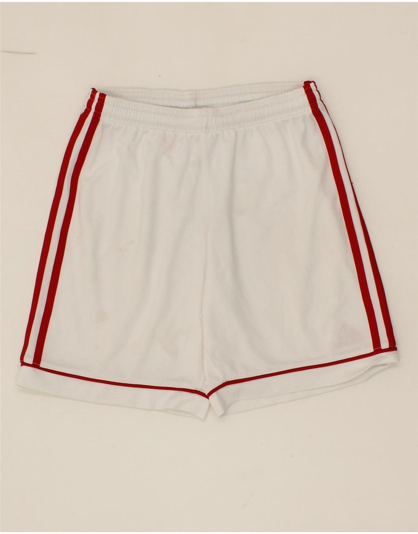 ADIDAS Boys Climalite Sport Shorts 11-12 Years White Polyester Vintage Adidas and Second-Hand Adidas from Messina Hembry 