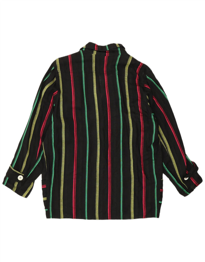 Vintage ženski sako s 3 gumba IT 46 velike crne pruge