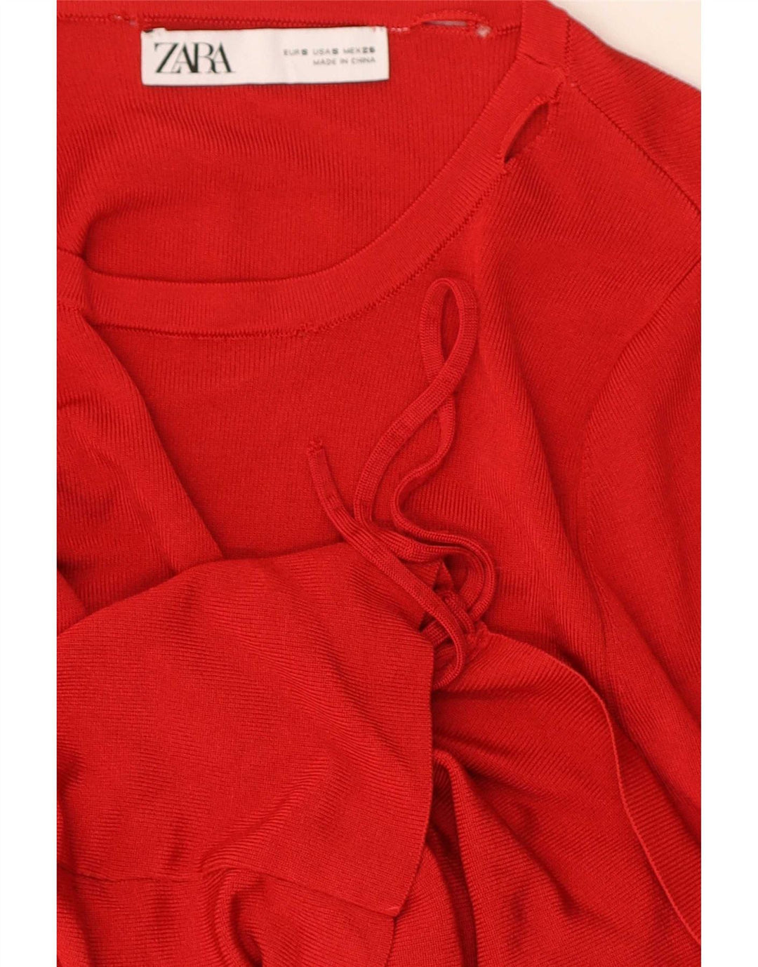 Zara ženski vrh bluze UK 8 Small Red