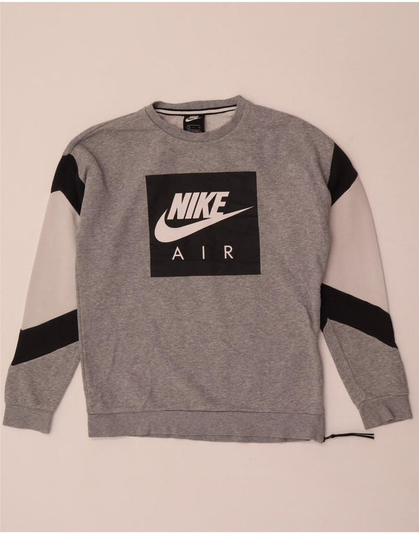 Nike muška majica s grafičkim motivima, mali sivi pamuk u blokovima boja