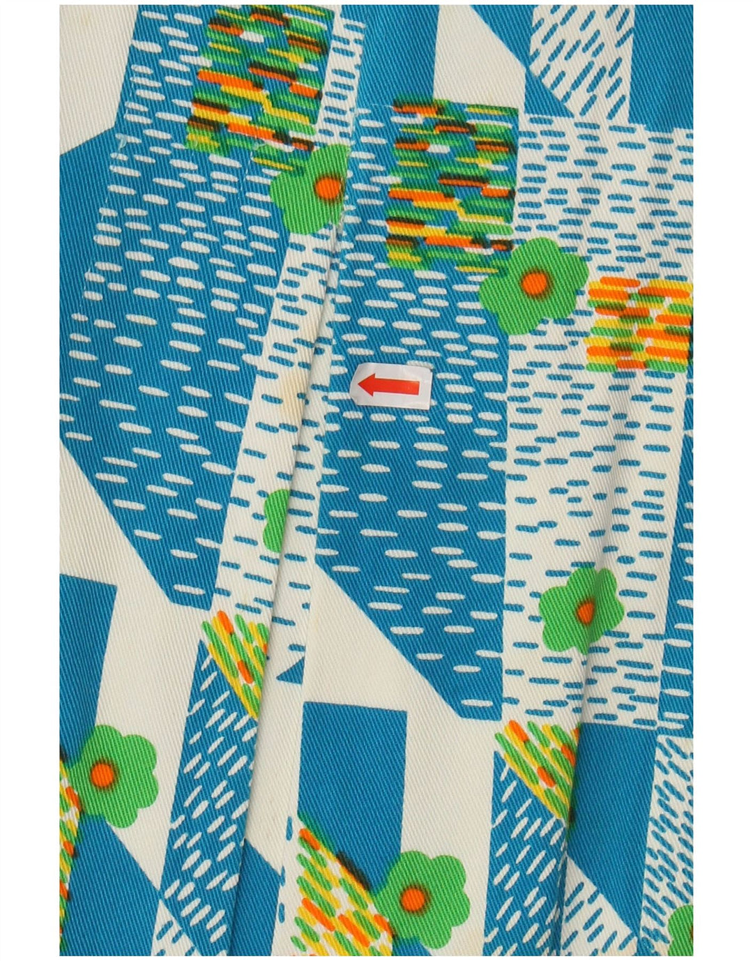 VINTAGE ženska suknja A-kroja IT 48 XL W38 Plava geometrijska