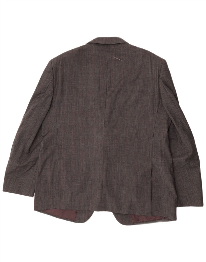 Marks & Spencer muška jakna sako s 2 gumba UK 46 XL siva karirana vuna