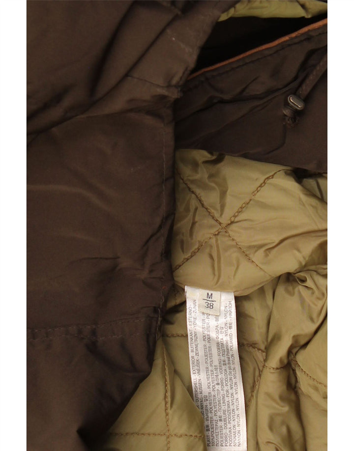 Ženska vjetrovka s kapuljačom MASSIMO DUTTI UK 14 Srednji kaki pamuk