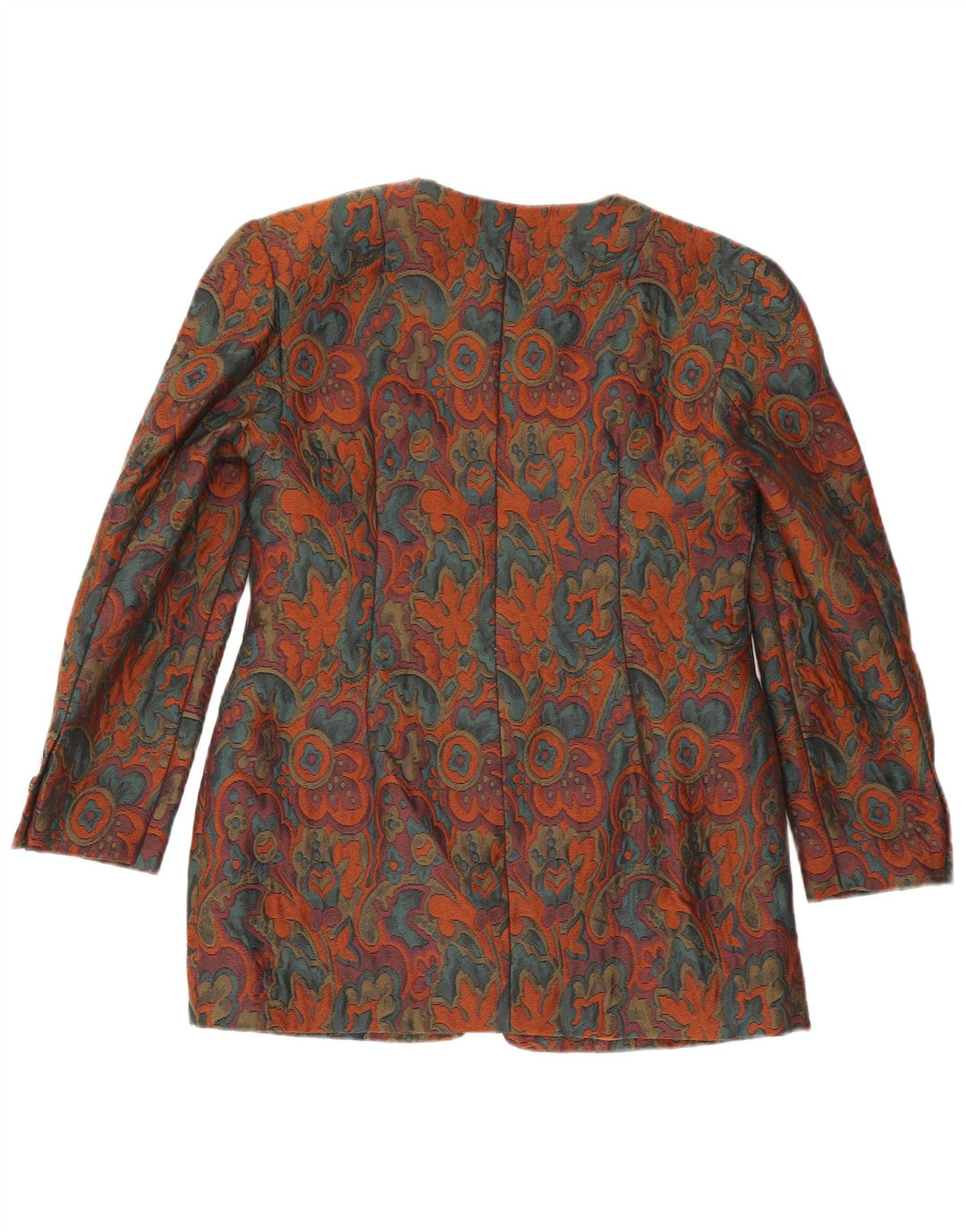 Vintage ženski sako s 1 gumbom, UK 10, mali višebojni cvjetni