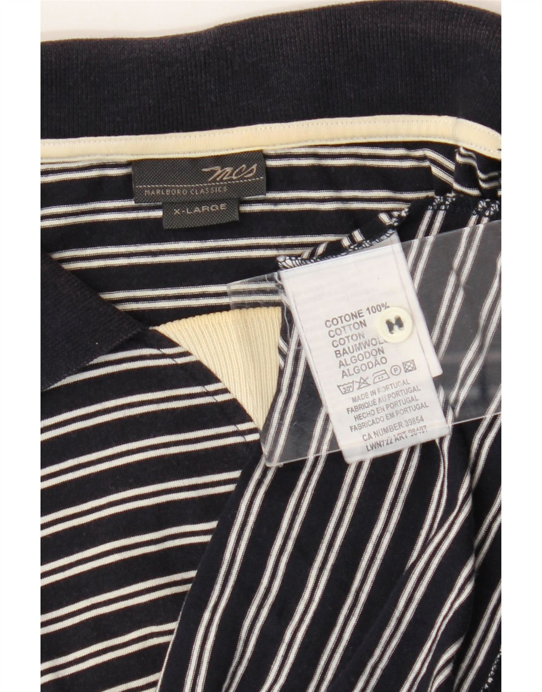 Marlboro Classics muška polo majica XL tamnoplavi pamuk na pruge