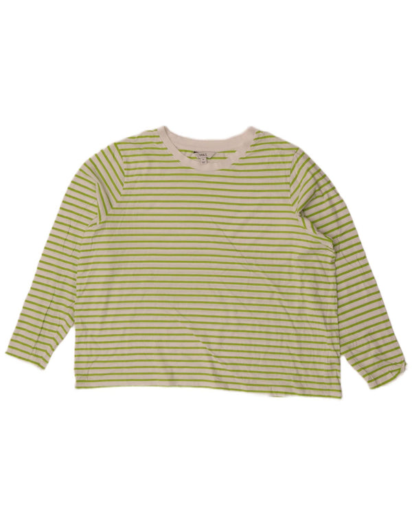 Marks & Spencer ženska majica dugih rukava UK 20 2XL pamuk na bijele pruge
