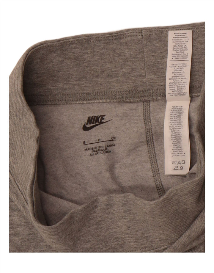 NIKE Womens Graphic Leggings UK 10 Small  Grey Cotton