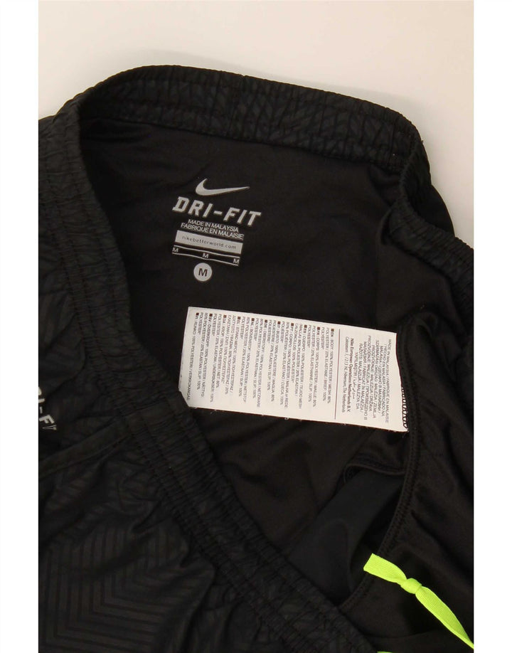 Nike Ženske Dri Fit Sportske Kratke Hlače UK 14 Medium Black Chevron Poliester