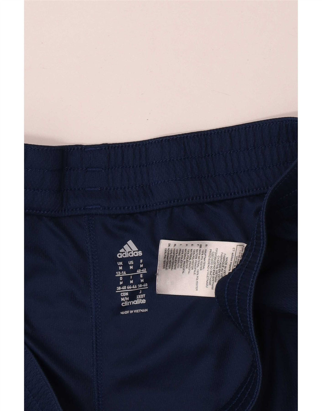 Adidas ženske sportske kratke hlače Climalite UK 12/14 Srednje tamnoplavi poliester