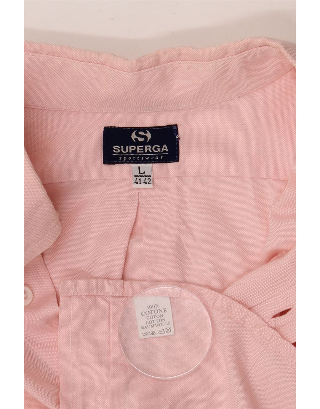 SUPERGA muška košulja veličine 41/42 veliki ružičasti pamuk