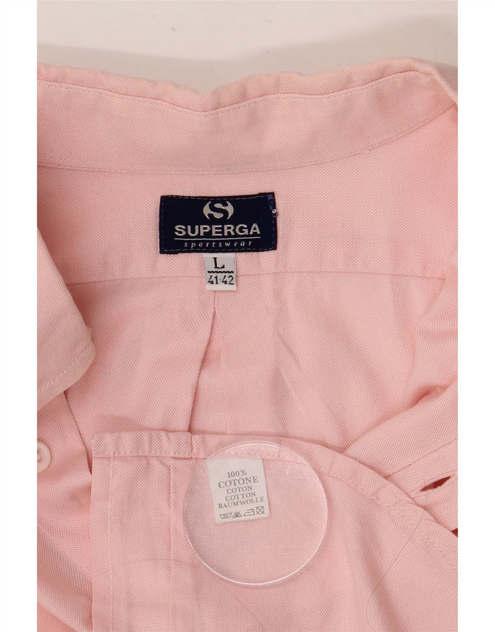 SUPERGA muška košulja veličine 41/42 veliki ružičasti pamuk