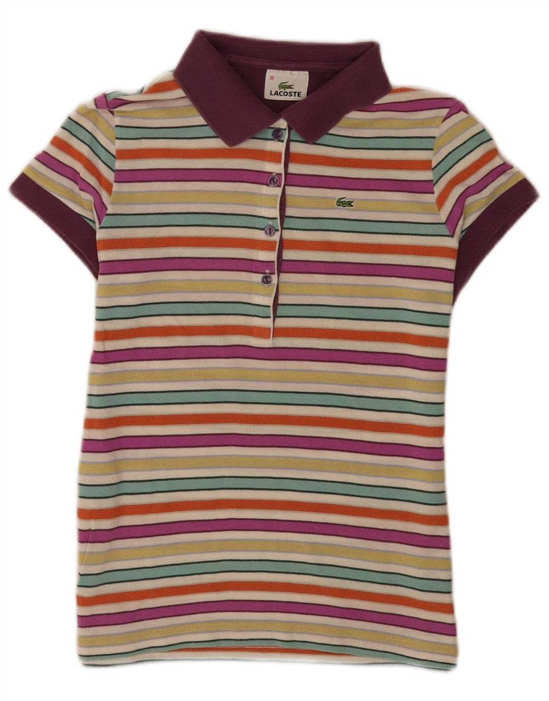 Lacoste ženska obična polo majica, veličina 38, srednje raznobojne pruge