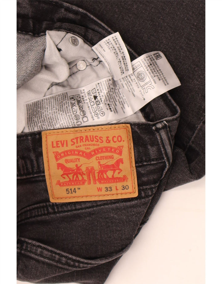 Levi's muške 514 ravne traperice W33 L30 sivi pamuk