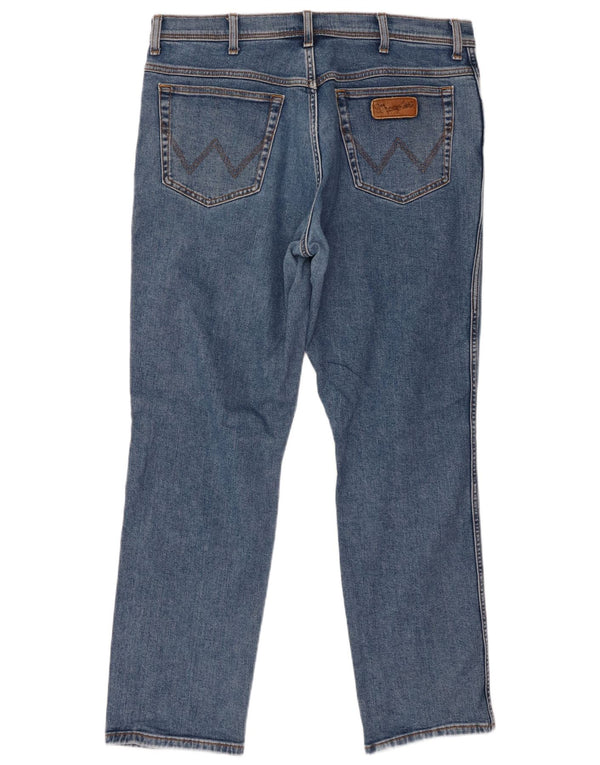 WRANGLER Muške Texas Slim Jeans W36 L32 Plavi pamuk