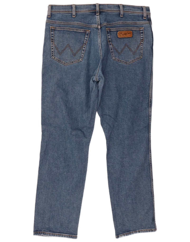 WRANGLER Muške Texas Slim Jeans W36 L32 Plavi pamuk