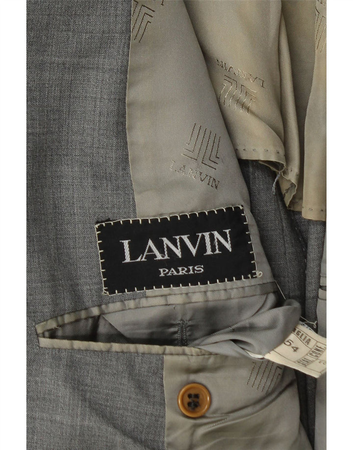 LANVIN muška jakna sa 2 gumba IT 54 2XL siva djevičanska vuna