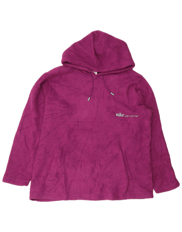 NIKE ženski Therma-Fit flis džemper s kapuljačom UK 18 XL ljubičasti poliester